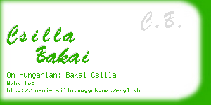 csilla bakai business card